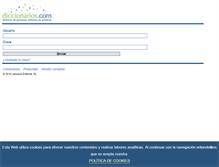 Tablet Screenshot of diccionarios.com